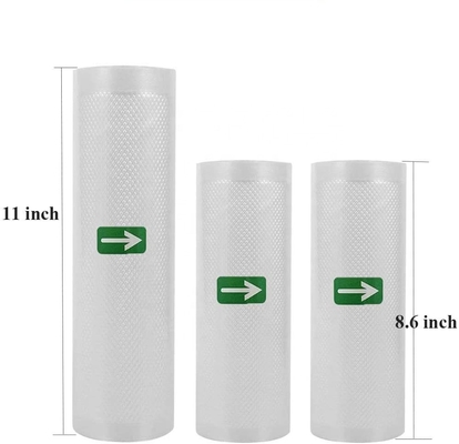 Buzdolapları Vakumlu Rulolar PE Naylon Plastik Vakumlu Torbalar 11&quot;X25' Ft
