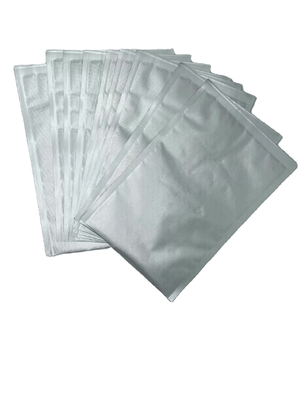 QS Suya Dayanıklı Kabartmalı Mylar Vakumlu Torbalar Metalize Gümüş Açılıp Kapanabilir