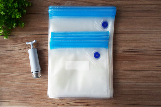 Sous Vide Tek Yönlü Vakumlu Vakumlu Plastik Torba Çift Katlı Fermuarlı Gıda Torbaları