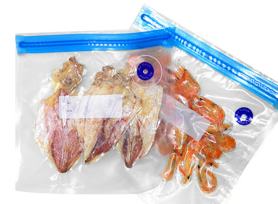 Gıda Deposu Zip Kilit Sous Vide Torbalar PA PE Kulplu Pompa Torbaları Kabartmalı