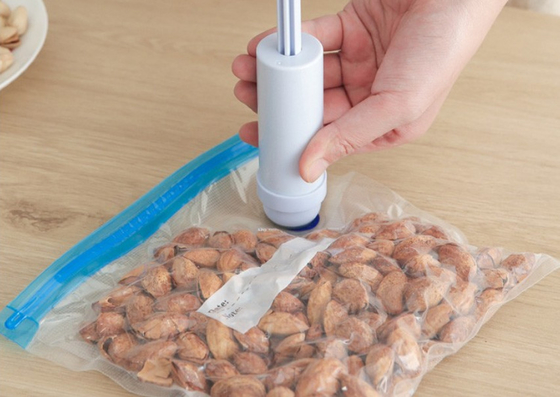 Gıda Deposu Zip Kilit Sous Vide Torbalar PA PE Kulplu Pompa Torbaları Kabartmalı
