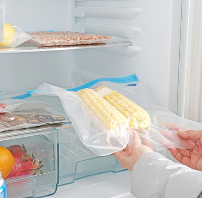 Hava Geçirmez Gıda Vakum Şeffaf Zip Sous Vide Torbalar Tek Yönlü Hava Valfi
