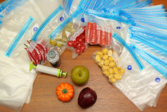 QS Plastik Saklama Sous Vide Çantalar BPA İçermeyen Fermuarlı Top Çantalar