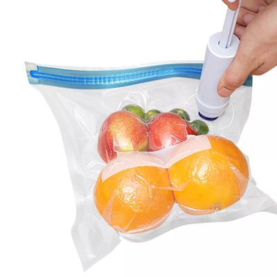 PE PA Gıda Yeniden Kullanılabilir Sous Vide Torbaları CE Vakum Mühürleyen Fermuarlı Torbalar BPA İçermez