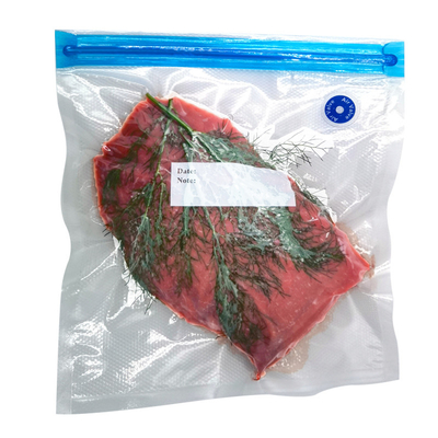 Sous Vide Tek Yönlü Vakumlu Vakumlu Plastik Torba Çift Katlı Fermuarlı Gıda Torbaları