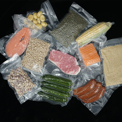 BPA İçermeyen Plastik Paket Gıda Tasarrufu Mühür Kabartma Depolama Rulo Vakum Mühürleyen Torbalar