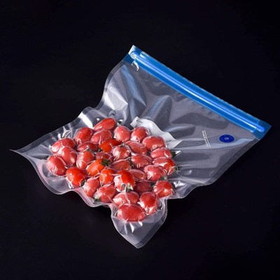 Polietilen Özel Sous Vide Torbaları Fermuarlı Vakumlu Mutfak Yiyecekleri 1300ml