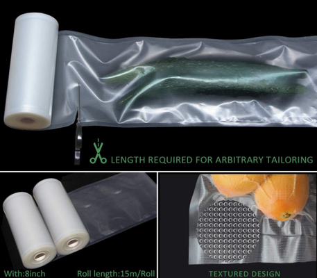 Vakum Mühürleyen Rulolar Isı Mühür Kabartmalı Vakum Mühürleyen Çantalar BPA Free