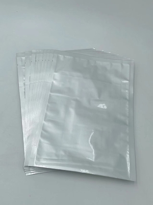 QS Suya Dayanıklı Kabartmalı Mylar Vakumlu Torbalar Metalize Gümüş Açılıp Kapanabilir