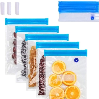 Yeniden Dondurucu Güvenli BPA Free Ziplock Sous Vide Torbaları Gıda Vakumlama Makinesi