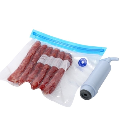 QS Plastik Saklama Sous Vide Çantalar BPA İçermeyen Fermuarlı Top Çantalar
