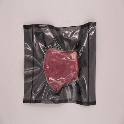 Gıda Sınıfı Tamamen Siyah BPA İçermeyen Plastik Torbalar Isı Yalıtımlı Naylon Vakum Yapıştırıcı